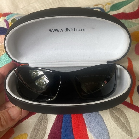 Mila Schön sunglasses, men in black style, with case and box NEW - Picture 5 of 9